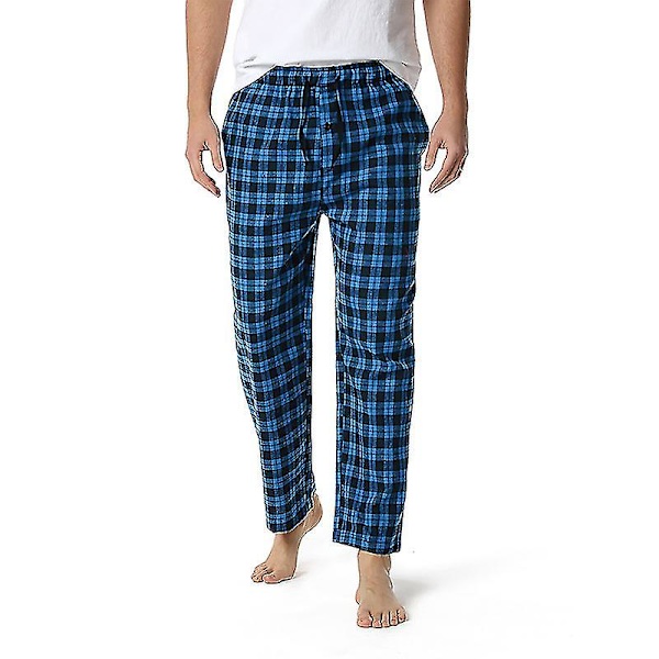 Miesten puuvillaiset kudotut pyjamahousut, ruudulliset kevyet olohousut COLOR 9 XL