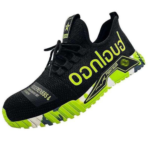 Arbejdssneakers Stål Tå Sko Herre Sikkerhedssko Punkteringssikre Arbejdssko Støvler Mode Inde Grass Green 36