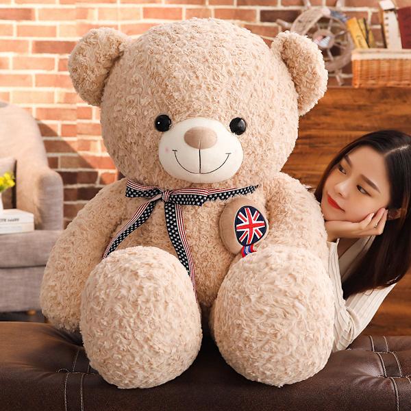 Mjukisdjur teddybjörn krambjörn docka leende björn docka brown 100cm