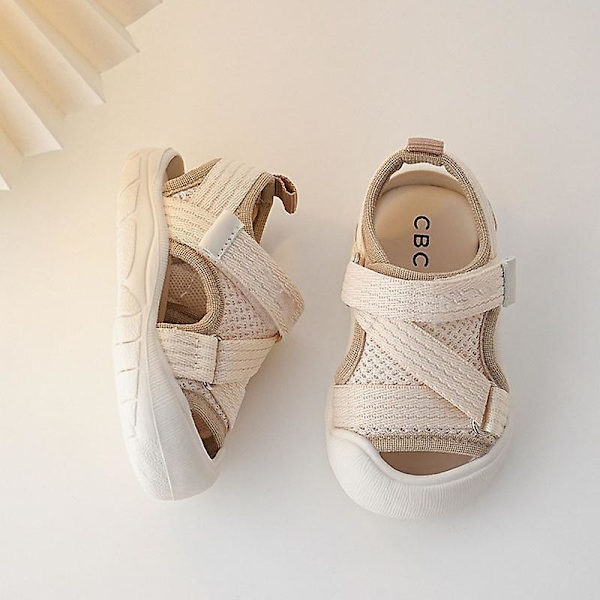 Sommer Baby Sandaler Mode Kryds Webbing Bløde Børnesko Cool Drenge Piger Strandsandaler Hovedindpakket Småbørnssko red 2 16