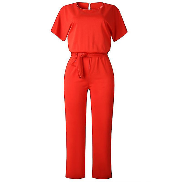 Dame Jumpsuit Casual Bred Ben Dame Aftenfest Lang Playsuit Red S