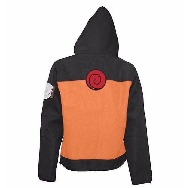 Naruto Shippuden Naruto Costume Vuxen Zip Up Hoodie Med Sidoficka Kollektivpresent för S