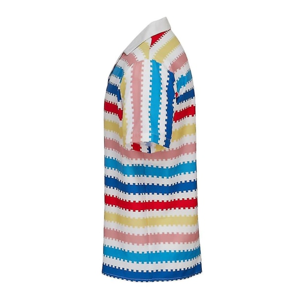 Herre Barbie Film Allan Hawaiisk Strandskjorte Voksen Halloween Cosplay Kostume Stribet Knapskjorte 3XL