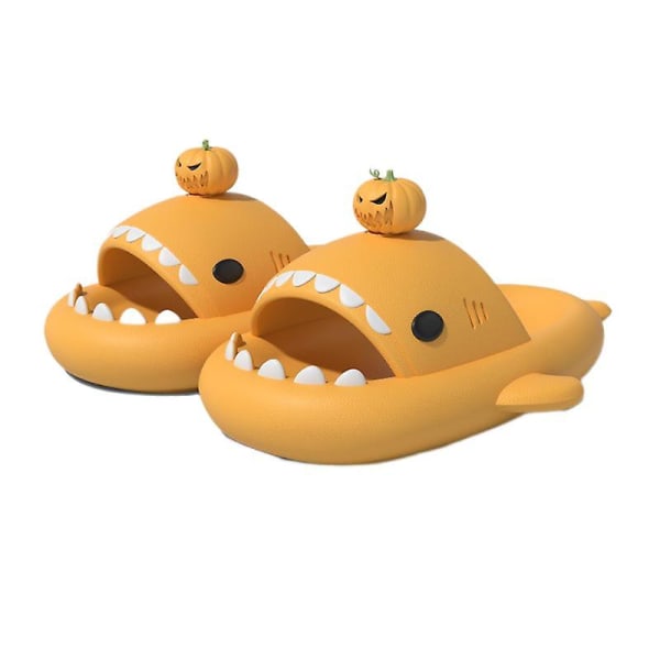 Tigerfigur Hai Sandaler Gule Hai Sandaler Tøfler Supermyke Komfortable Sklisikre Little pumpkin. - Color 40-41 yards