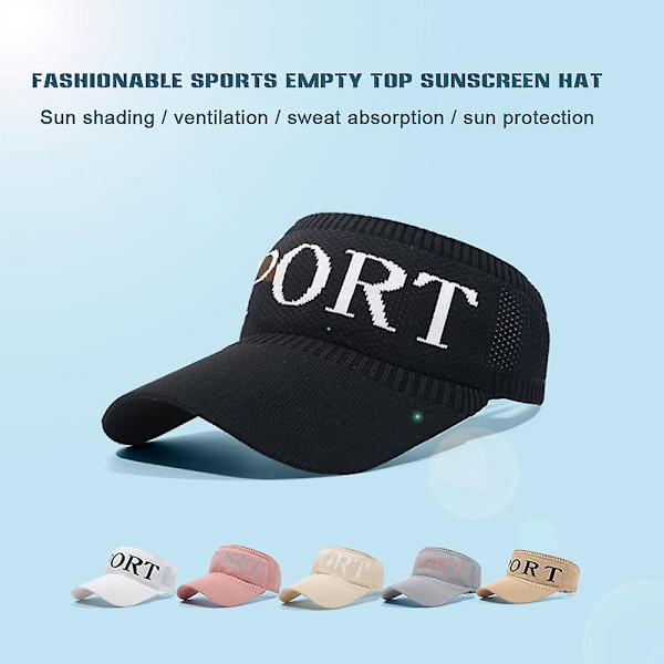 Aurinkolippa naisille, lippalakki tennikseen, golfiin, kävelyyn, baseballiin, tyttöjen lippikset, avoin pää Black