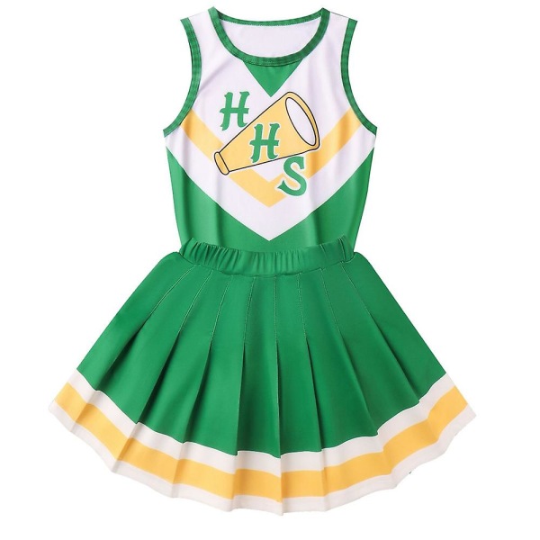 Stranger Things 4 Barn Flickor Hawkins High School Cheerleaders Tanktoppar Kjolkset Chrissy Cosplay Kostym Outfit 6-7 Years