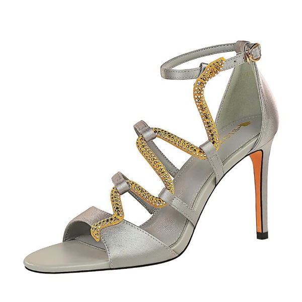 Naisten sandaalit - stiletto mukavat sandaalit Silver 35