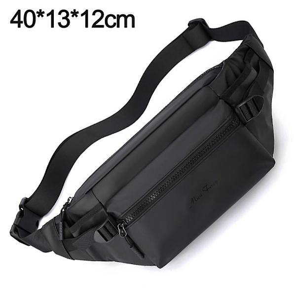 Magemaske for menn og kvinner - Crossbody midjeveske med justerbart belte og flere lommer black