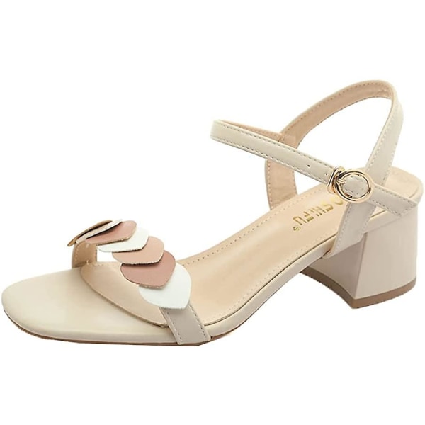 Damesandaler - lette sandaler med åben tå Beige 40