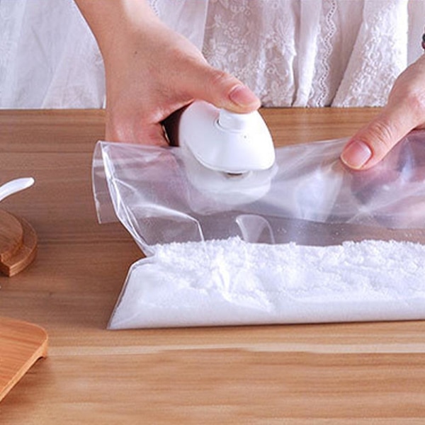 Bærbar Mini Mat Plastpose Forseglingsmaskin Snack Forsegler Verktøy Varme Pakking Usb Oppladbar