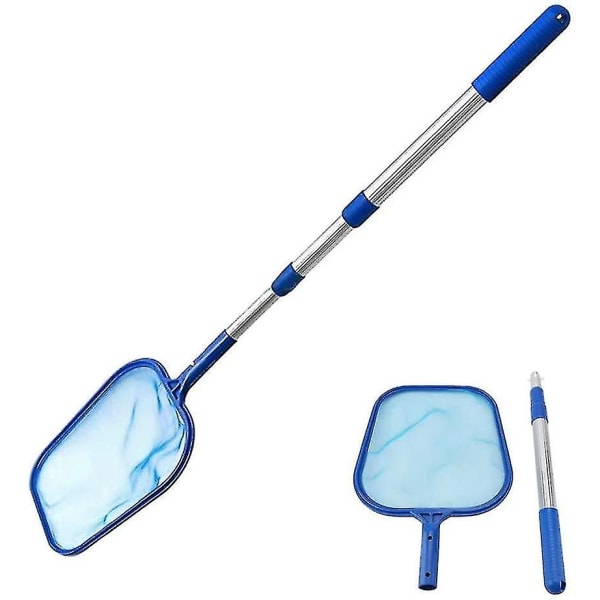 Pool Skimmer Net Med Stång, Pool Net Fint Nät Teleskopisk Stång Lövskimmer Nät För Simbassäng Badtunna Spa Damm Rengöring