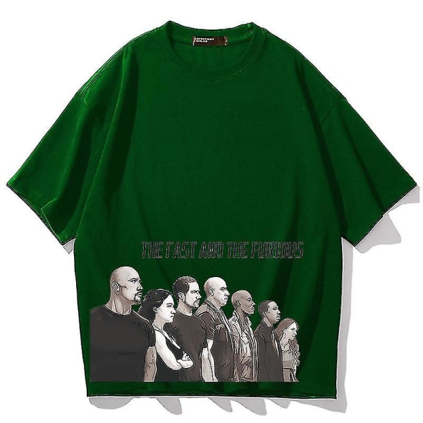 Snabb och Furious 10 Förälder-barn Bomull Kortärmad T-shirt Sommar Green 110cm