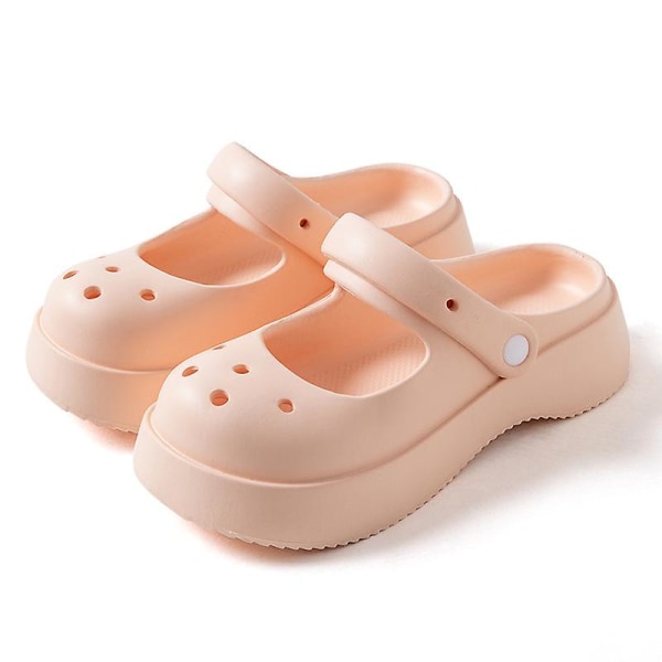 Dame, Jenter Mary Jane Plattform Sandaler Tøfler Pink 35