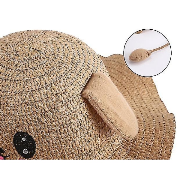 Barn Kanin Sommarhatt Med Rörliga Öron deep pink