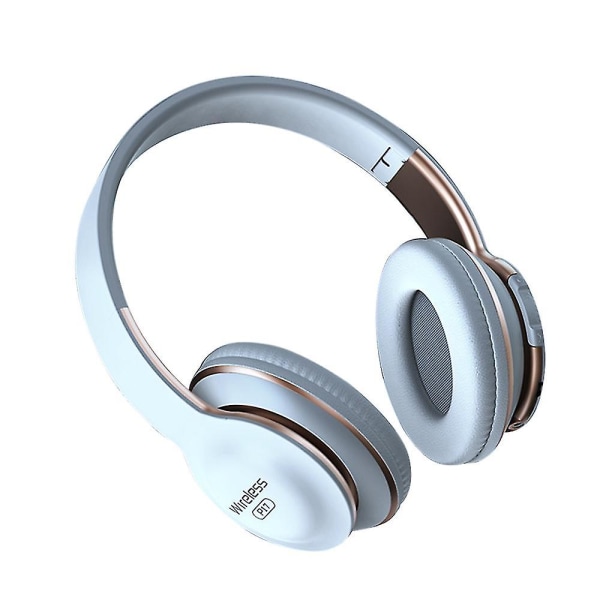 Trådlöst Bluetooth headset Handsfree Ring hörlurar Subwoofer Live 5.0 Bluetooth Music Hifi-headset White