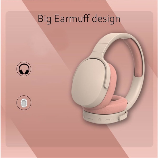Bluetooth Headset Trådlösa brusreducerande hörlurar Stereo hörlurar Orange