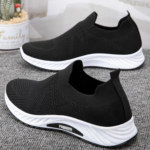 Herrsneakers Löparskor Med Andningsbar Mesh Halkfri Sneakers För Fitness Sport Gym Jogging Tennis Black 41