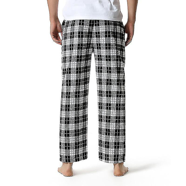 Miesten puuvillaiset kudotut pyjamahousut, ruudulliset kevyet olohousut COLOR 1 M