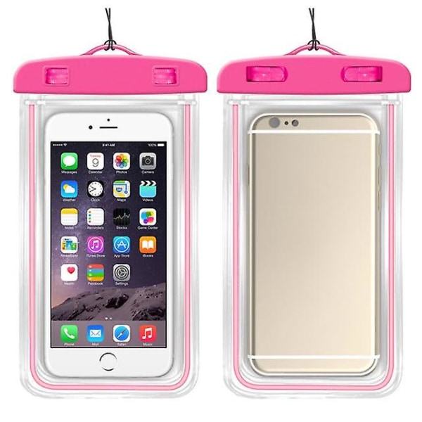 Vattentätt Telefonfodral Drift Dykning Simväska Undervattens Vattentät Väska Fodral Skydd För Telefon Pink