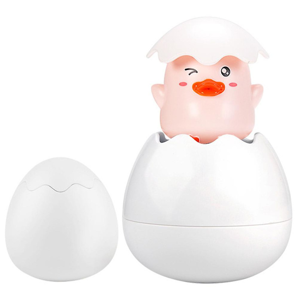 Badelegetøj med vandstråle til børn, søde dyreklækkende æg spray sprinkle legetøj til badekar pool badeværelse Pink Duck