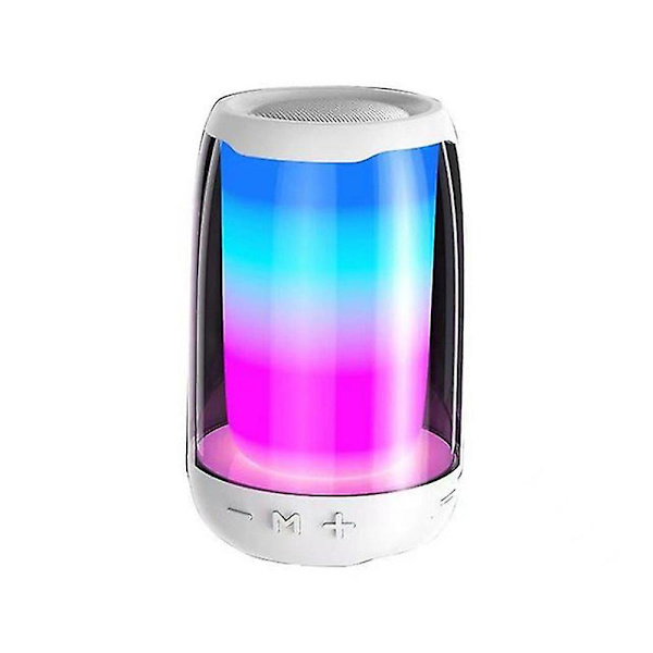 Pulse 4 LED Trådlös Bluetooth Högtalare Stereo Bas Handsfree Med Färgglatt Ljus White
