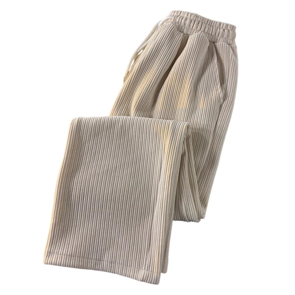 Miesten väljä istuvuus vakosamettihousut Fitness suora putki väljät hengittävät housut ulkoiluun, retkeilyyn ja urheiluun Beige 2XL