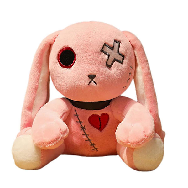 Läskig Påskhare Plyschleksak Långörad Kanin Djur Gosedjur Docka För Barn Flickor Halloween Födelsedagspresenter Pink