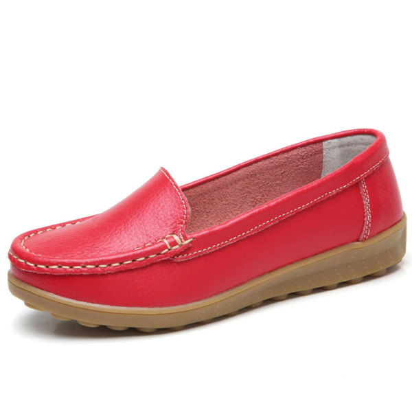 Dam med kilklack Etnisk stil Singelskor Dam Halkfria skor med låga klackar Lämpliga för promenader och danskläder Red 36