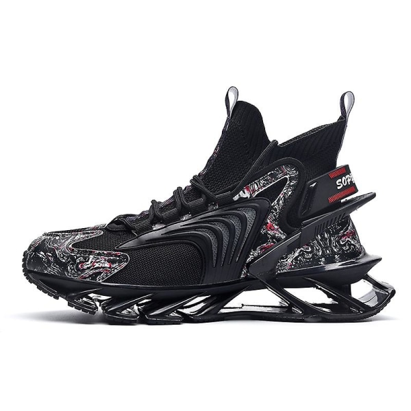 Herresko Herre Sportssko Herre Bladesko Casual Snøresko Mesh Kamuflasjesko black-3 43