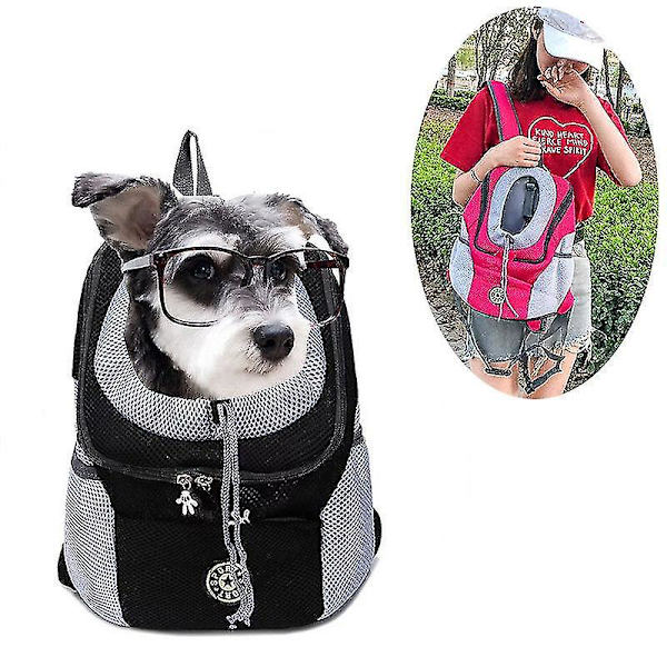 Husdjursväska Hund Katt Väska Utomhus Rese Ryggsäck Sling Väskor Husdjurstillbehör Black M