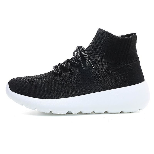 Herre Sneakers Løbe Tennissko Letvægts Åndbar Sport Atletisk 3c0810 BlackWhite 38