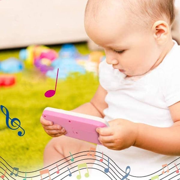Baby , baby med ljus och musik, leksaker för tidig inlärning Pink