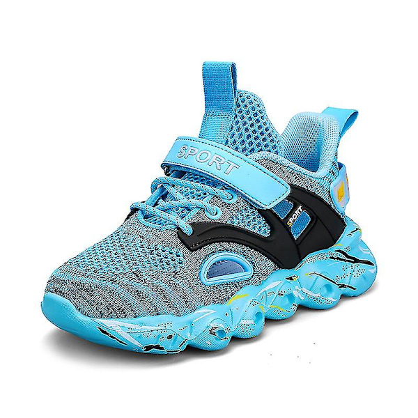 Nya Trendiga Pojkar Flickor Sneakers Andningsbara Löparskor Mode Sportskor 3c907 Blue 29