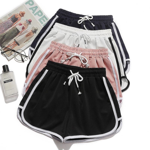 Dame Cykelshorts Y2k Sommer Løse Sportsshorts Gym Træning Casual Dame Shorts Høj Talje Fitness Trekvart Bukser Grey S