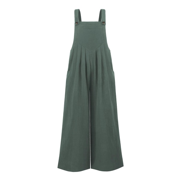Uformelle hverdagsjumpsuiter for kvinner Lange stroppeløse bukser Rompere for cocktailbryllup utendørs forretninger Dark Green S