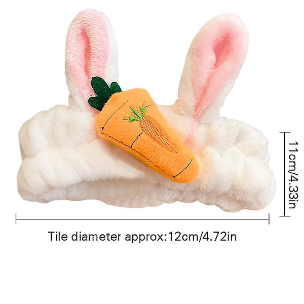 Mikrokuitupäähineet Porkkana & Pupunkorva Design Pehmeät Pehmomeikki Päähineet Joustava Hiuspanta grey Radish