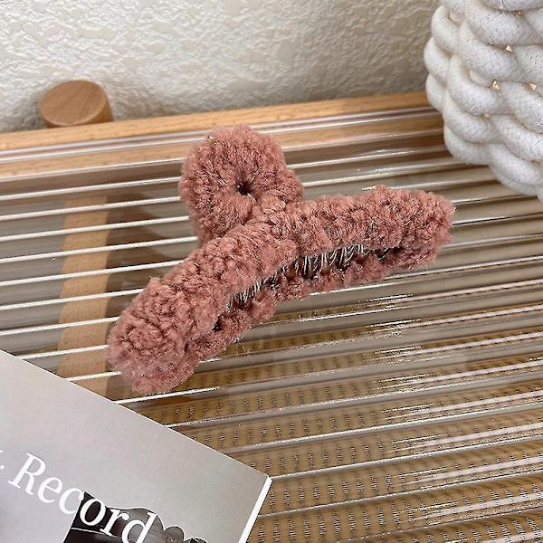 Hårklyper for kvinner Sterkt Hold Håndlaget Ekstra Stor Hodebekledning For Tykt Krøllete Hår Styling Dekorativ Deep Coffee