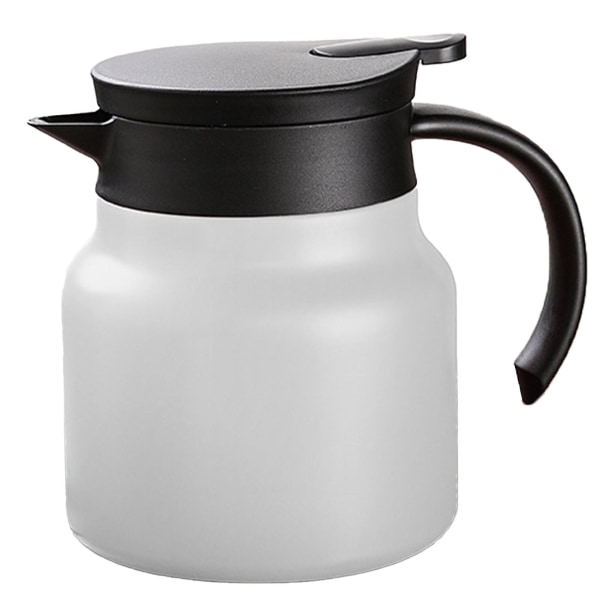 Termoisoleret tekande kaffe termokande med tefilter 304 rustfrit stål rustfri til kaffe, te, mælk drikkevarer White 800ML