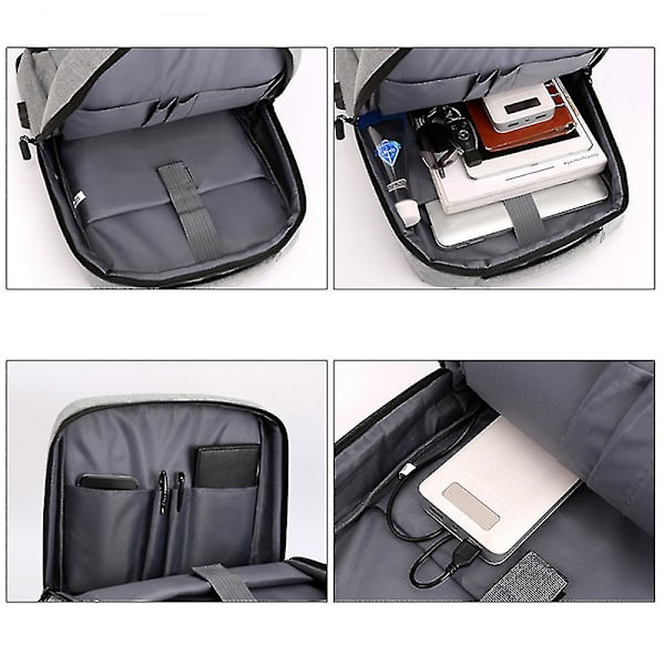 Business Casual Computertaske Udendørs Herre Rygsæk Rejserygsæk light grey