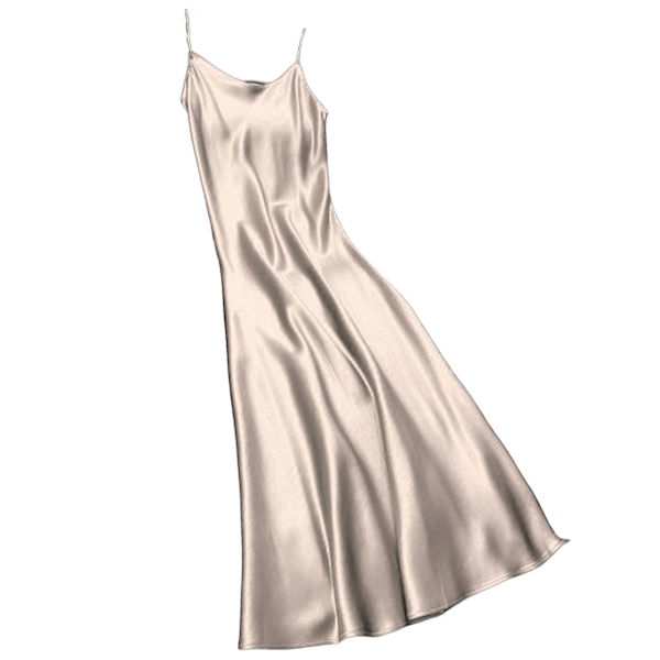 Ærmeløse Bodycon Kjoler til Kvinder Forår Spaghetti Satin Lange Kjoler Til Privat Strand Pool Party Champagne 3XL