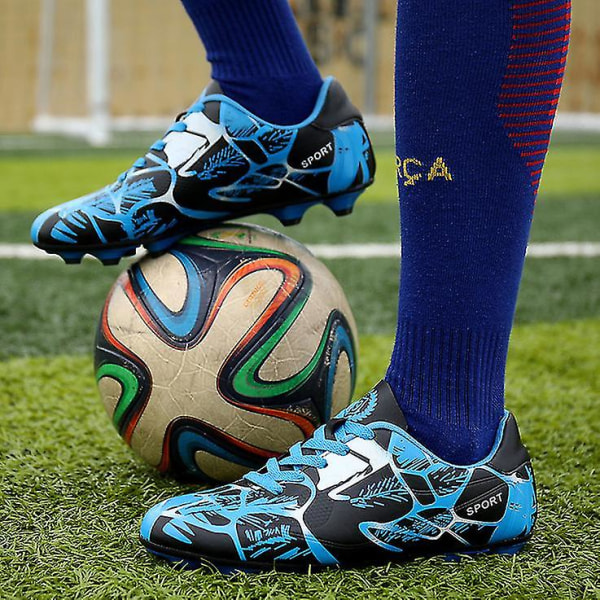 Fotbollsskor för Pojke Flicka Konstgräs Inomhus Ungdom Fotbollsskor blue 31