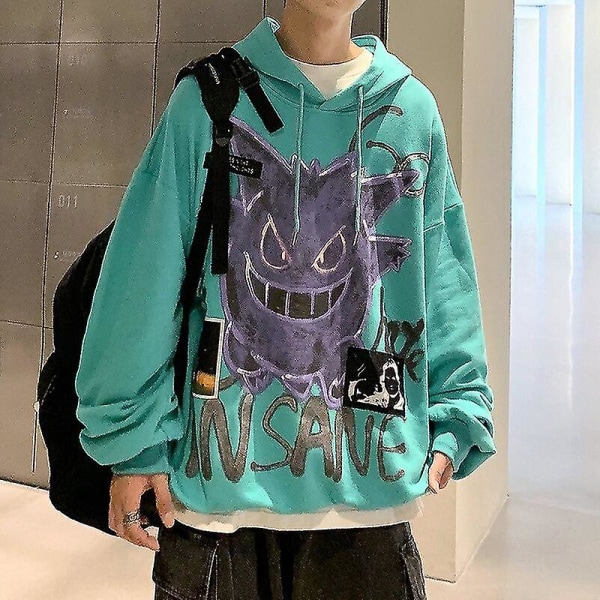 Forår Efterår Djævle Hoodie Mænd Kvinder Mode Afslappet Løs Pullover Hip Hop Streetwear Sweatshirt Herre Toppe black XXXL
