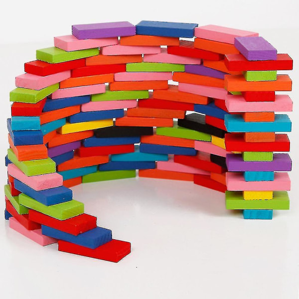 120 Pine Color Building Blocks Standard Domino-leksaker