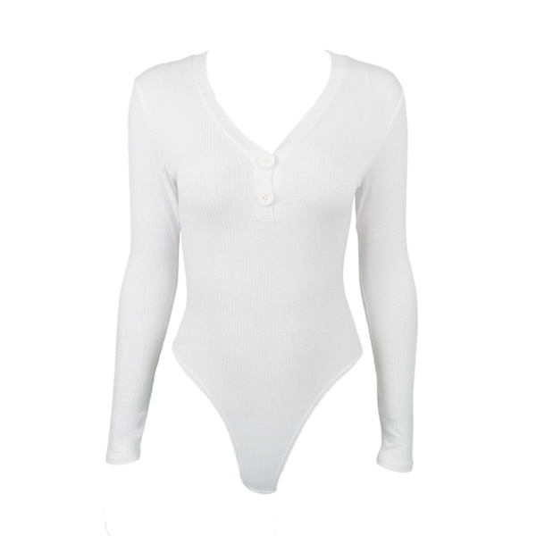 Dame Sexet Toppe Body Skin-venlig Og Åndbar Body Velegnet Til Strandtøj White L