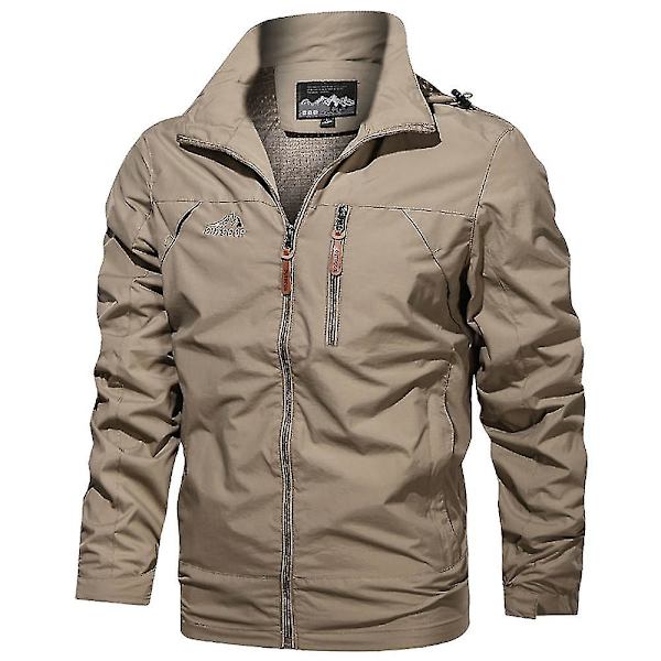 Miesten talvinen hupullinen armeijatakki taktinen sotilastakki taistelu päällysvaatteet Khaki 5XL