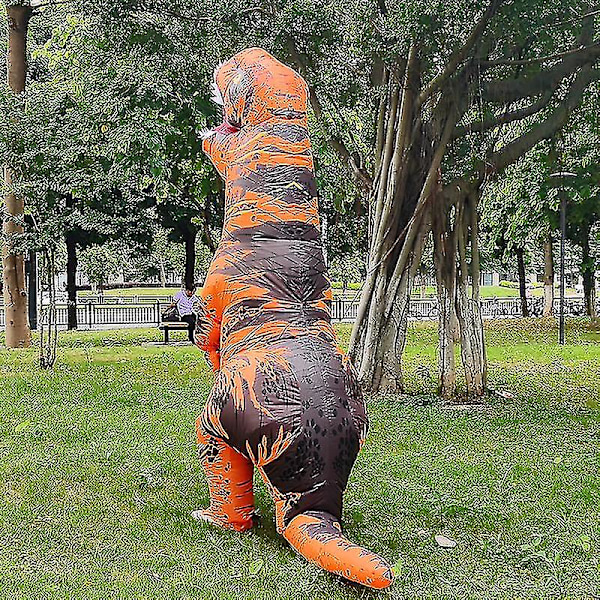 Børn Voksen Dinosaur Oppustelige Cosplay Kostumer T-rex Anime Tegnefilm Festkjole Dragter Halloween Kostume Til Mand Kvinde red Fit Height 150-195cm