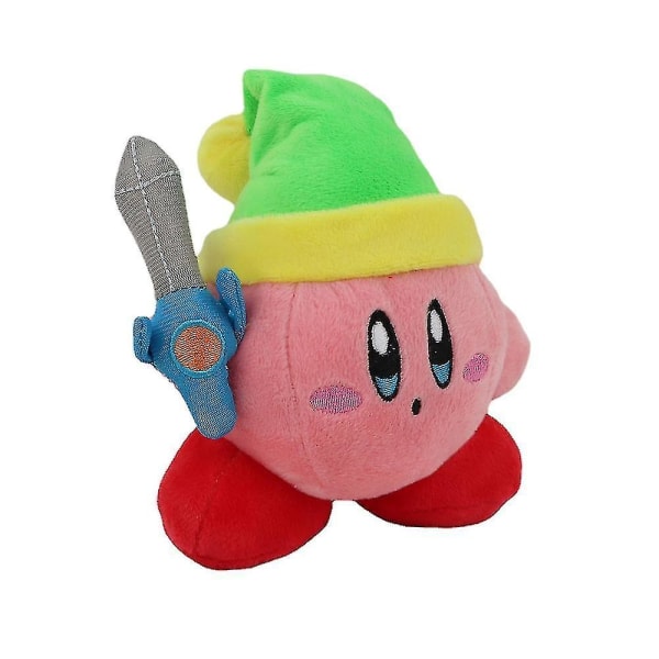 16cm/6 tum Spel Star Kirby Kawaii Plyschleksak Söta Svärd Kirby Mjuk Fylld Docka Peluche Julgåva