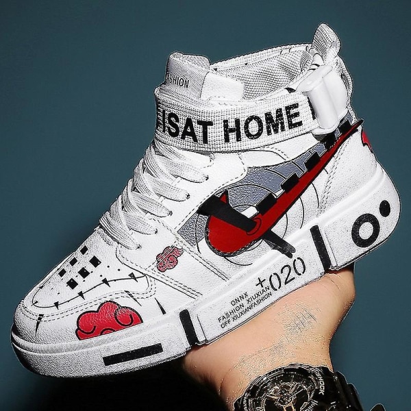 Barnens skor Naruto andningsbara sportskor löparskor Anime sneakers 5678 White 36