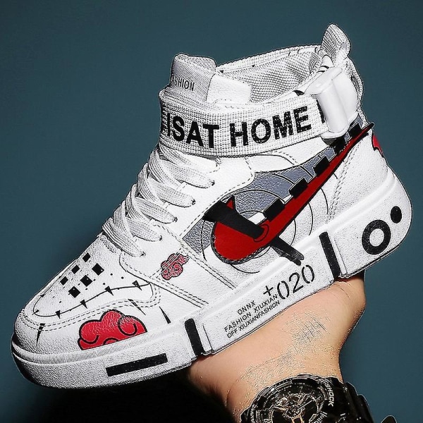 Barnesko Naruto Pustende Sport Løpesko Anime Sneakers 5678 White 36