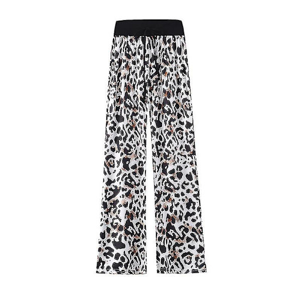 Dame Stretch Bukser med Brede Ben og Tern Dame Højtaljede Bukser black 4XL